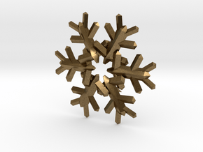 Snow Flake 6 Points E 4cm in Natural Bronze