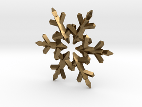 Snow Flake 6 Points C - 5cm in Natural Bronze