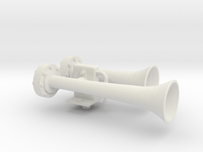 1.5" scale nathan air horn in White Natural Versatile Plastic