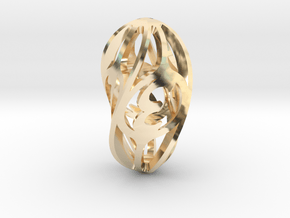 Twisty Spindle d4 in 14K Yellow Gold