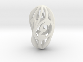 Twisty Spindle d4 in White Natural Versatile Plastic