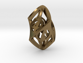 Twisty Spindle d6 in Natural Bronze