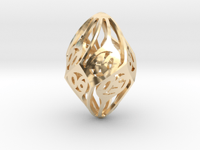 Twisty Spindle d10 Decader in 14K Yellow Gold