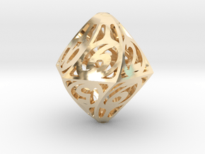 Twisty Spindle d12 in 14K Yellow Gold