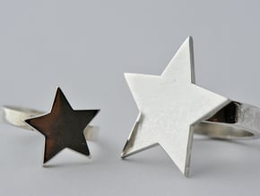 Silver Ring (small star) in Polished Silver
