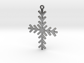 Winter Cross in Polished Silver