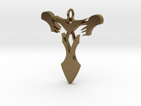 Pendentif Bionicle - "T" (Takanuva) in Natural Bronze