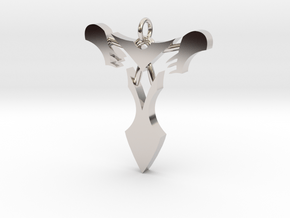 Pendentif Bionicle - "T" (Takanuva) in Platinum