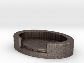 Tiny Pet Bed in Polished Bronzed Silver Steel