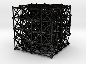 Icosatetrachoric Honeycomb {3,4,3,3} in Matte Black Steel