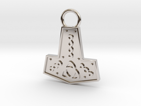 Mjolnir Pendant / Keychain in Platinum