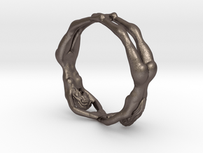 Ring Female in Polished Bronzed Silver Steel