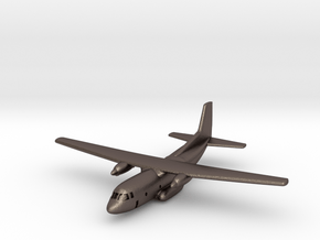 1:700 Transall C-160 military transport aircraft  in Polished Bronzed Silver Steel