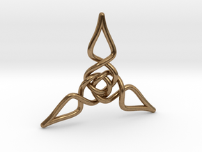 Triquetra Pendant 1 in Natural Brass