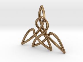 Triquetra Pendant 2 in Natural Brass