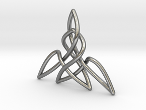 Triquetra Pendant 2 in Natural Silver