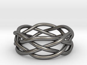 Dreamweaver Ring (Size 8) in Polished Nickel Steel