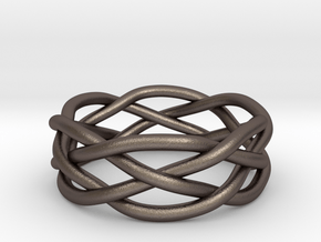 Dreamweaver Ring (Size 8) in Polished Bronzed Silver Steel