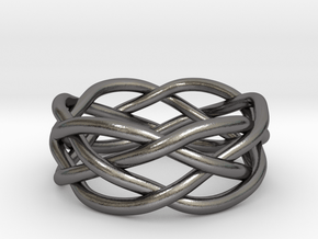 Dreamweaver Ring (Size 9) in Polished Nickel Steel