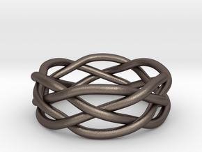 Dreamweaver Ring (Size 11.5) in Polished Bronzed Silver Steel