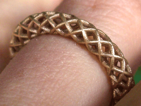Wire mesh ring (US 6¼) in Natural Bronze