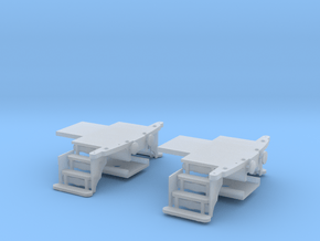 HO scale Woodruff sleeper end platforms in Tan Fine Detail Plastic