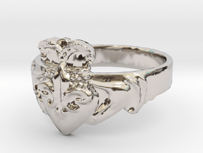 NOLA Claddagh, Ring Size 7 in Platinum