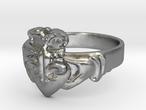 NOLA Claddagh, Ring Size 7 in Natural Silver