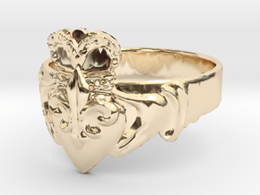 NOLA Claddagh, Ring Size 13 in 14K Yellow Gold