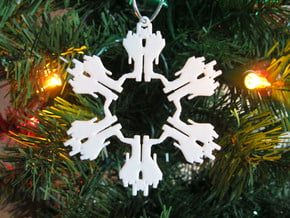 Snowflake Starscream Ornament  in White Natural Versatile Plastic