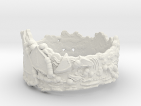 Cloud Ships #1, Ring Size 7 in White Natural Versatile Plastic