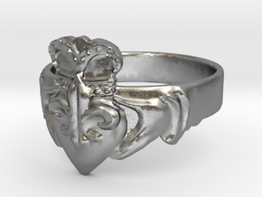NOLA Claddagh, Ring Size 11 in Natural Silver