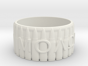 MOLON LABE, Come And Take Them, Ring Size 9 in White Natural Versatile Plastic