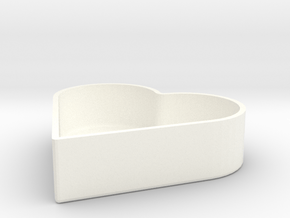 Heart Jewelry Box in White Processed Versatile Plastic