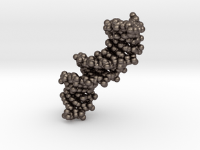 DNA molecule small in Polished Bronzed Silver Steel