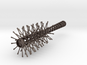 Spiral-hair brush in Polished Bronzed Silver Steel