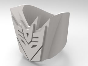 [Transformer] Decepticon-ring Size #6 in Polished Bronzed Silver Steel