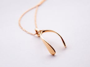Whishbone pendant in 18K Gold Plated