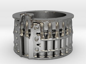 AK-47 75 rnd. Drum, Thick version, Ring Size 14 in Natural Silver