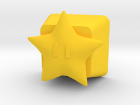 Power Star Cherry MX Keycap in Yellow Processed Versatile Plastic