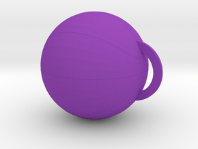 BASKET BALL (Pendant or Earring) in Purple Processed Versatile Plastic