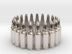 7.62x39 Bullet Round Ring #1, Ring Size 10 in Platinum