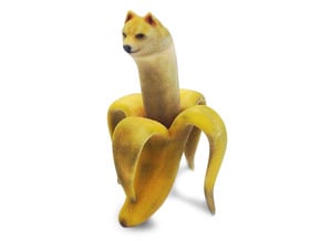 Banana Doge for Scale in Full Color Sandstone