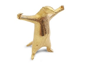 Golden Anteater - Come at me bro! in Polished Gold Steel