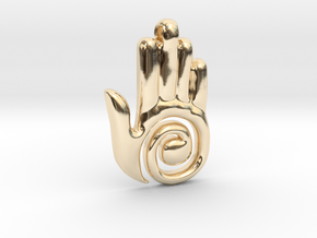 Healer's Hand Charm in 14K Yellow Gold