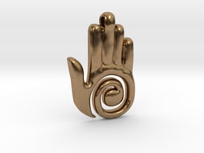Healer's Hand Charm in Natural Brass