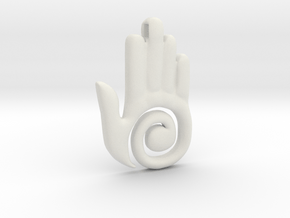 Healer's Hand Charm in White Natural Versatile Plastic