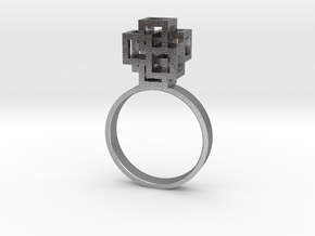 Quadro Ring - US 6 in Natural Silver