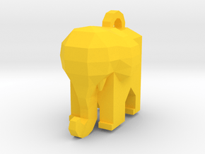 Elephant - Low Poly by it's a CYN! in Yellow Processed Versatile Plastic
