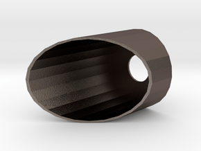 40mm Slanted CRD in Polished Bronzed Silver Steel